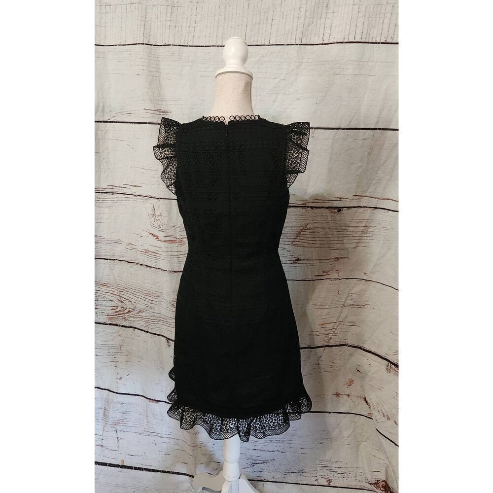 J. Crew Cap Sleeve Ruffle Dress in Mixed Lace Size 2 NWT - Picture 3 of 7